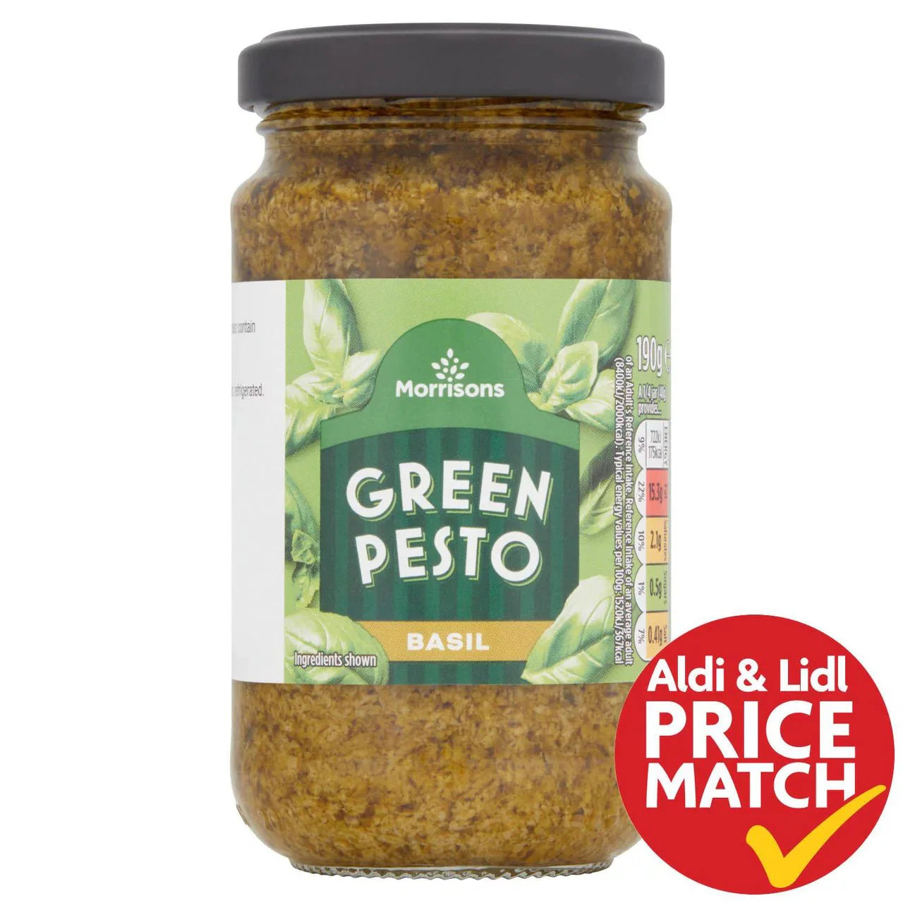Morrisons Green Pesto 190g - UK Food & Drink - 5010251460503