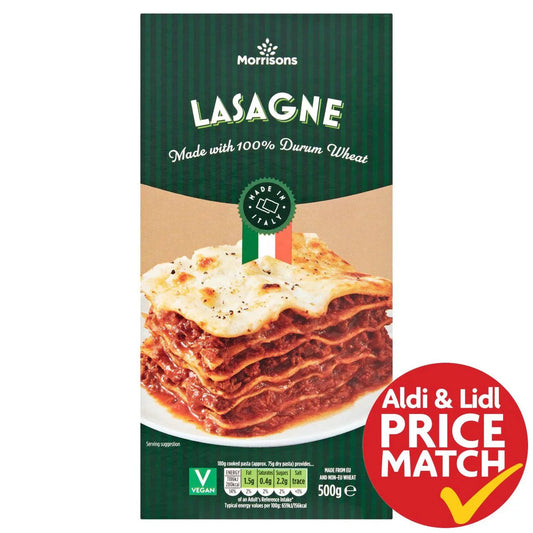 Morrisons Lasagne Sheets 500g - UK Food & Drink - 5010251624011