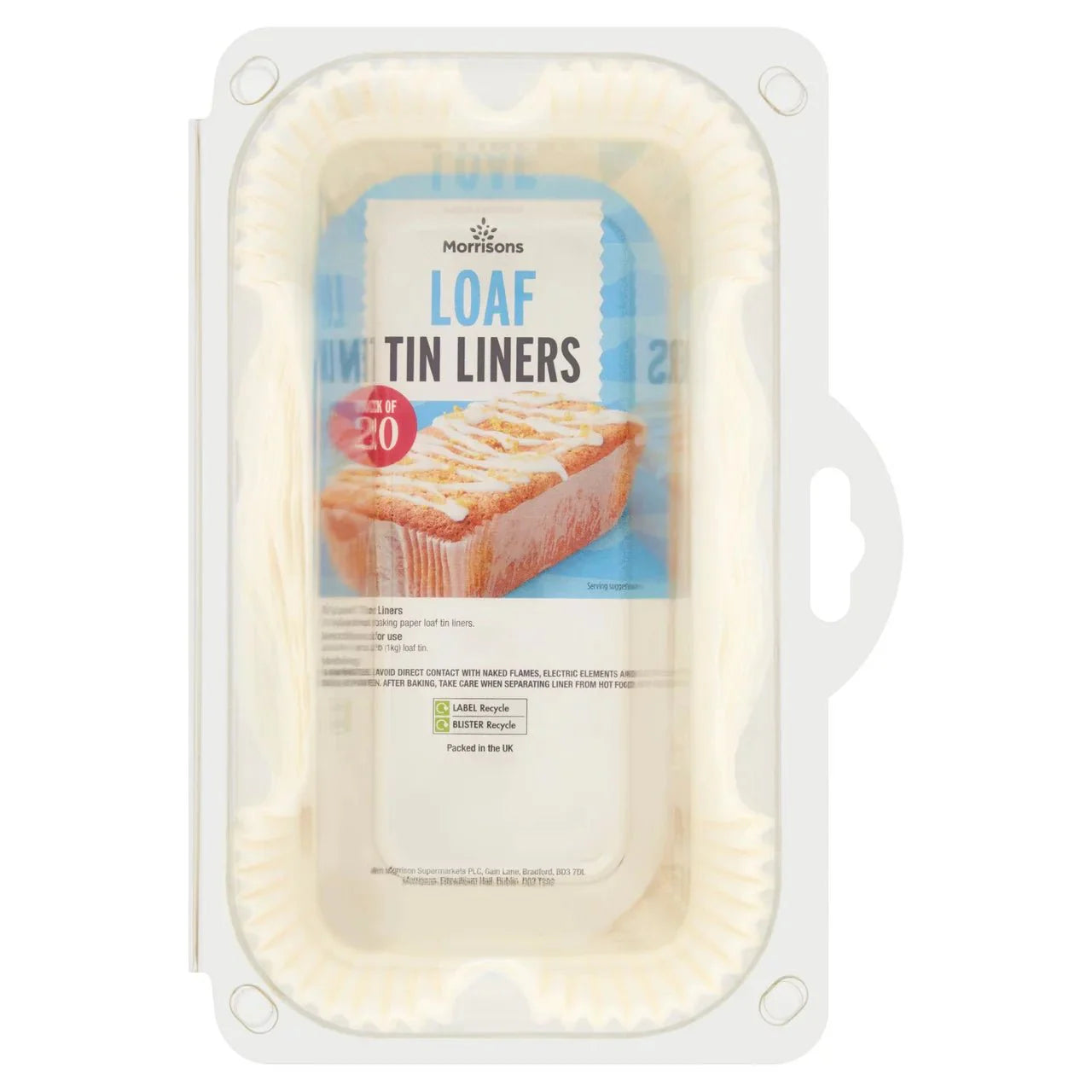 Morrisons Loaf Tin Liners Pack Of 20 - UK Food & Drink - 5010251550174