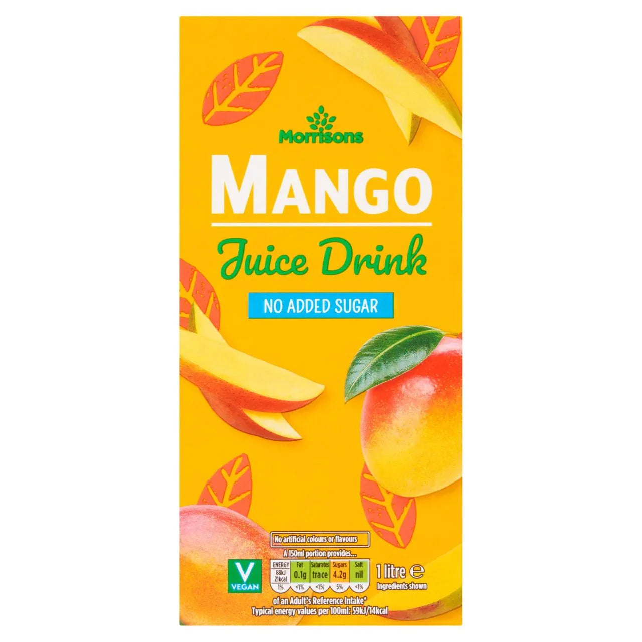 Morrisons Mango Juice No Added Sugar 1l - UK Food & Drink - 5010525320700