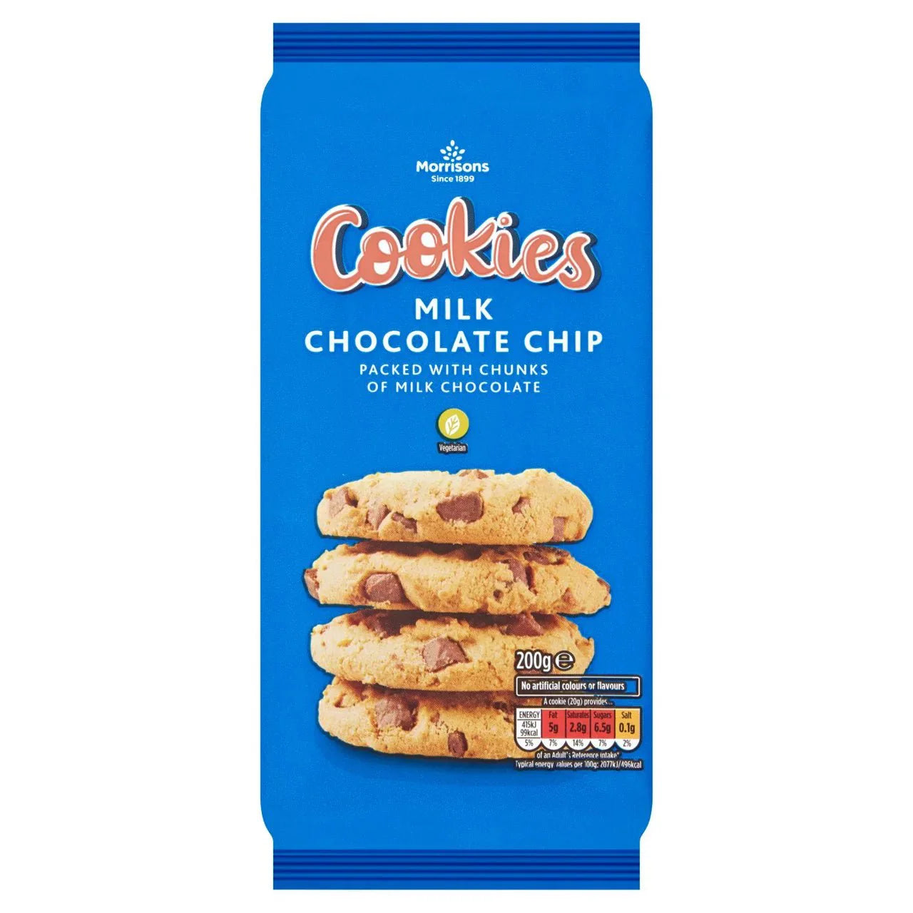 Morrisons Milk Chocolate Cookies 200g - UK Food & Drink - 5010525057828