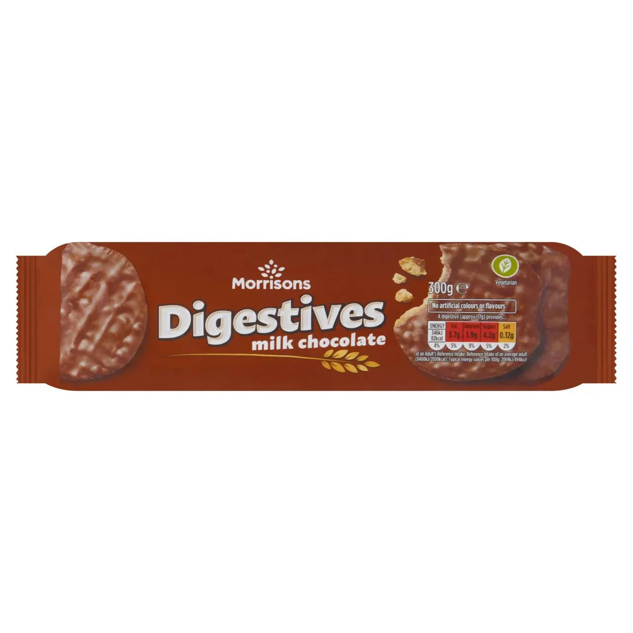 Morrisons Milk Chocolate Digestives 300g - UK Food & Drink - 5010251709473
