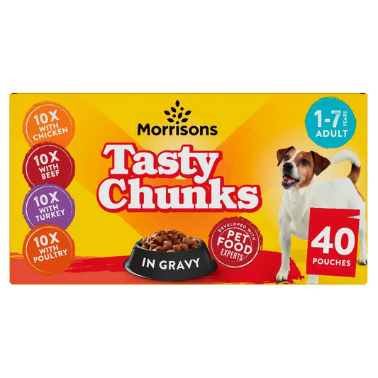 Morrisons Mixed Dog Food in Gravy 40 x 100g - UK Food & Drink - 5010525088105