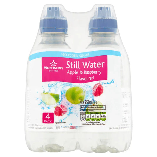 Morrisons Nas Apple & Rasp Water 4x250ml - UK Food & Drink - 5010251510949