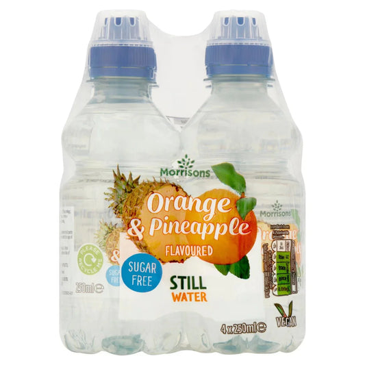 Morrisons Orange & Pineapple Water 4x250ml - UK Food & Drink - 5010251598459