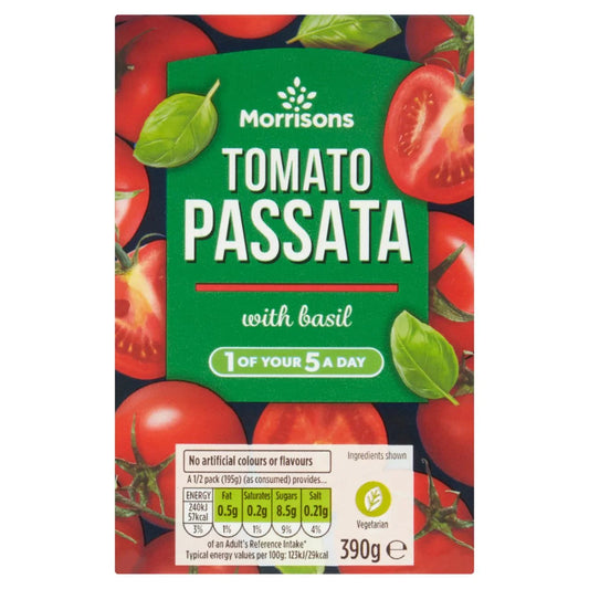Morrisons Passata with Basil 390g - UK Food & Drink - 5010251614562