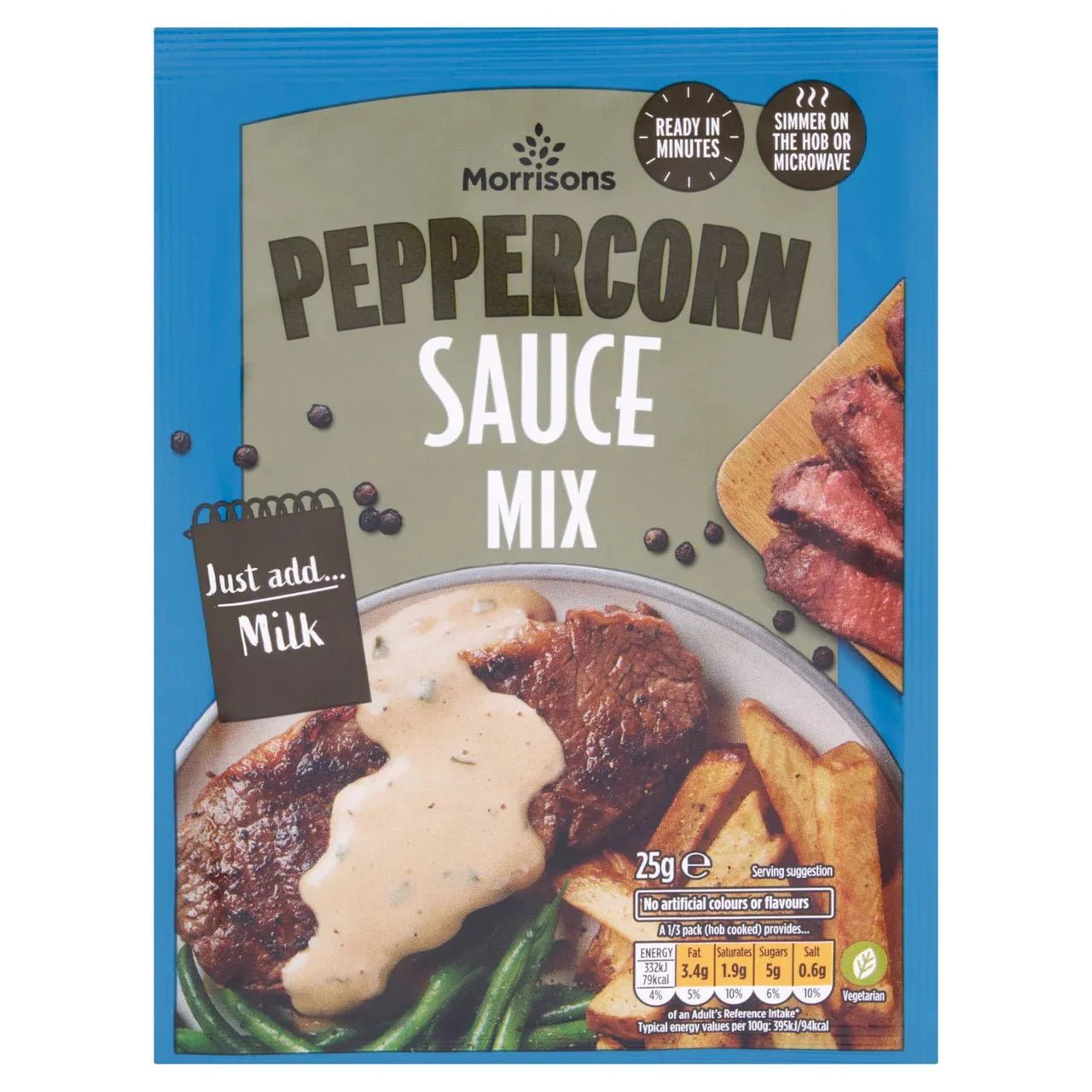 Morrisons Peppercorn Simmer Sauce Mix 25g - UK Food & Drink - 5010251560180