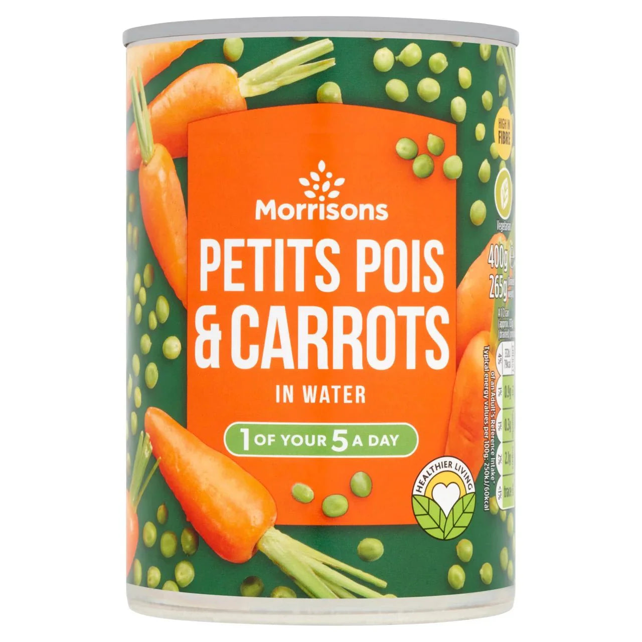 Morrisons Petits Pois & Carrot in Water 400g - UK Food & Drink - 5010251535331