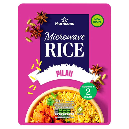 Morrisons Pilau Micro Rice 250g - UK Food & Drink - 5010251602156