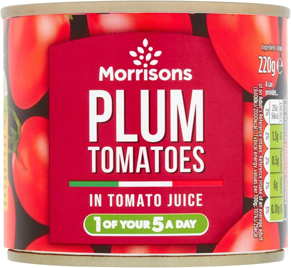 Morrisons Plum Tomatoes 220g - UK Food & Drink - 5010251535454