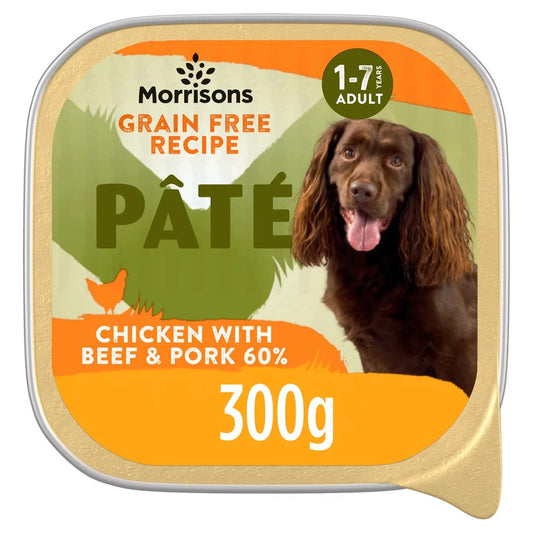 Morrisons Premium Pate With Chicken For Adult Dogs 300g - UK Food & Drink - 5010251961864