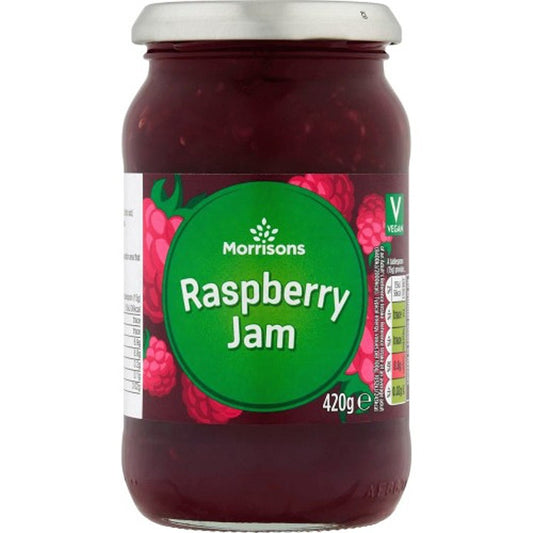 Morrisons Raspberry Jam 420g - UK Food & Drink - 5010525220000