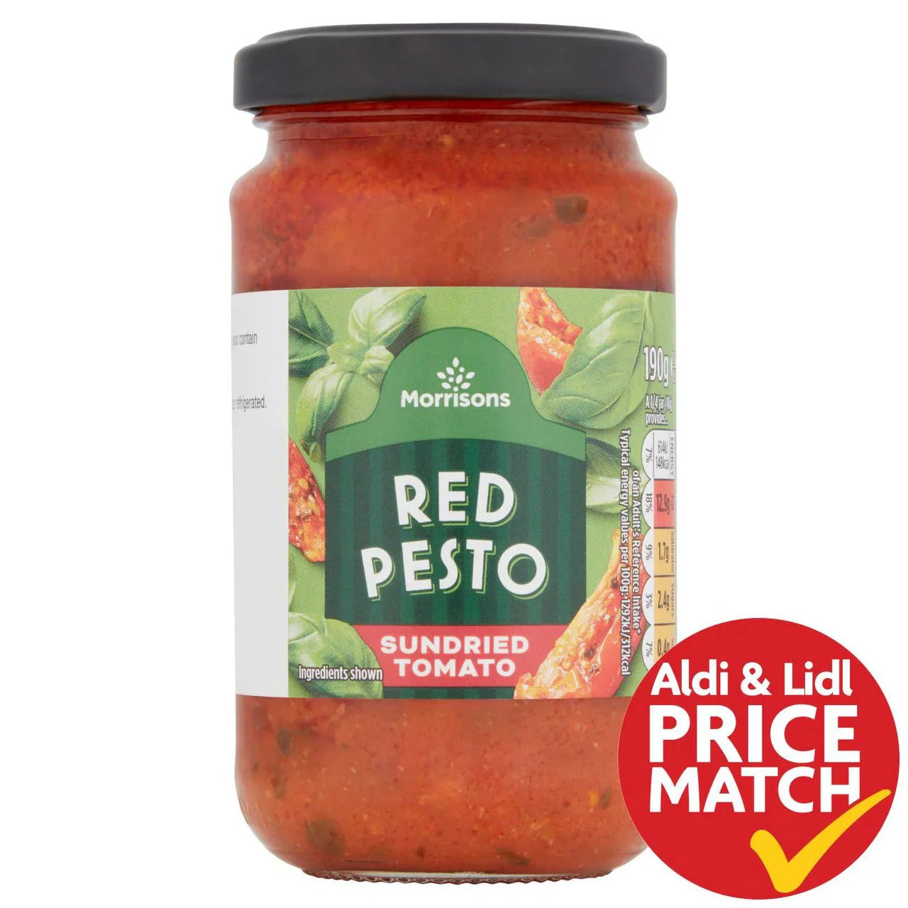 Morrisons Red Pesto 190g - UK Food & Drink - 5010251460510