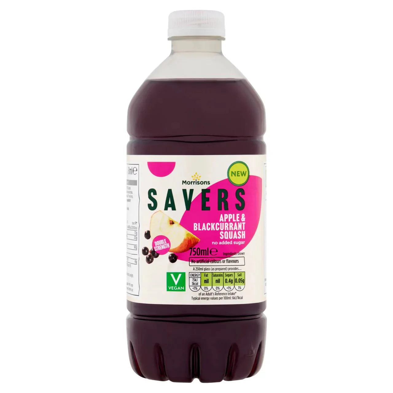 Morrisons Savers Apple & Blackcurrant Squash 750ml - UK Food & Drink - 5010525250137