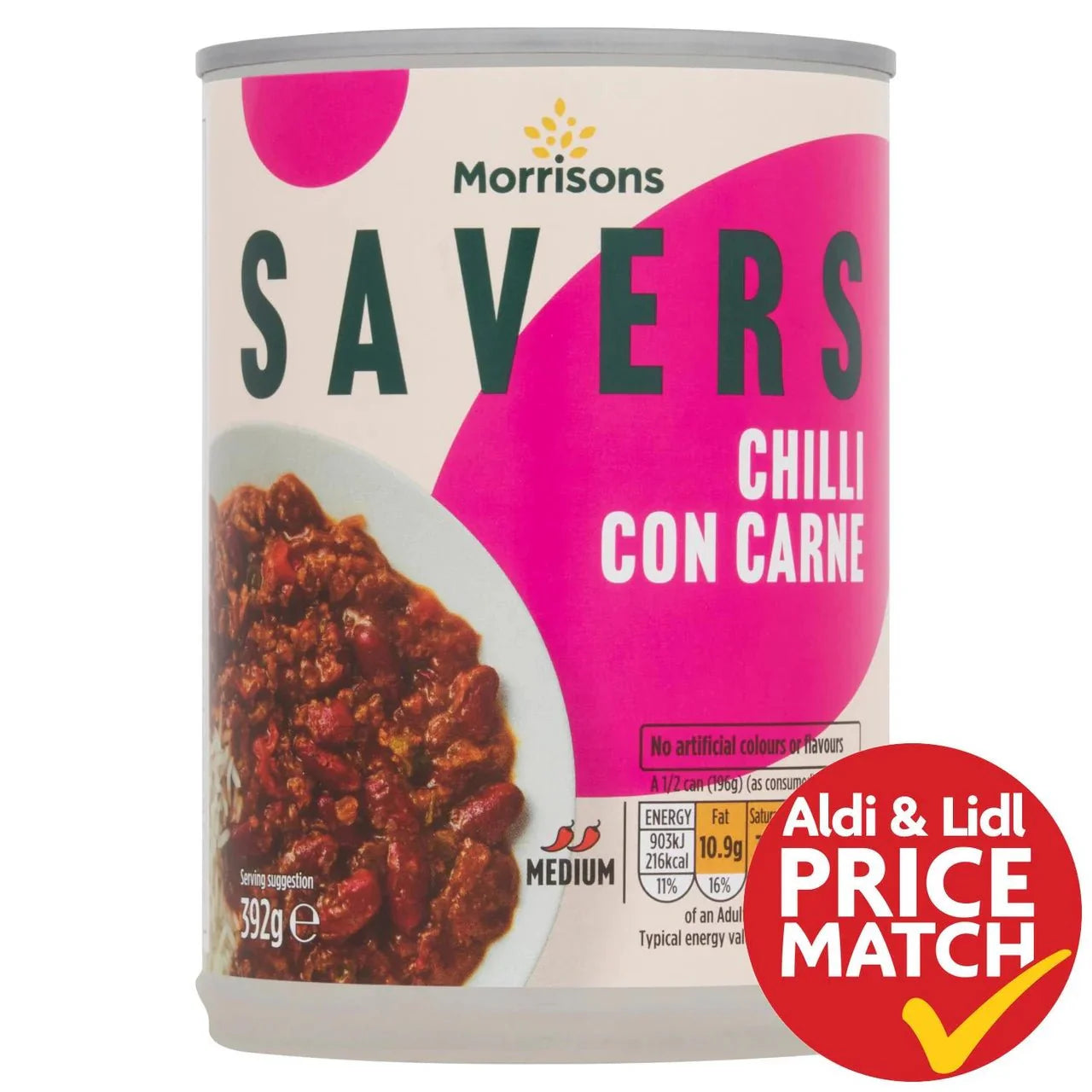 Morrisons Savers Chilli Con Carne 392g - UK Food & Drink - 5010525092966
