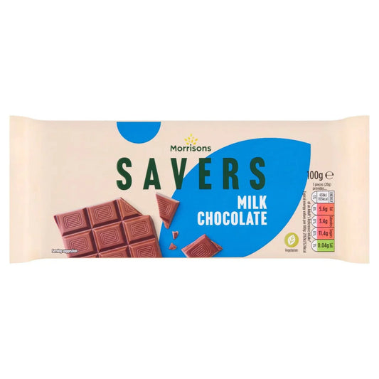 Morrisons Savers Milk Chocolate 100g - UK Food & Drink - 5010251536918