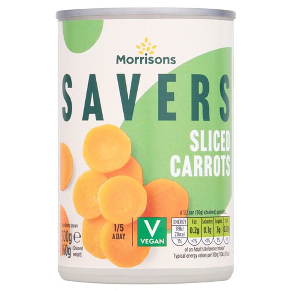 Morrisons Savers Sliced Carrots in Water 300g - UK Food & Drink - 5010251426769