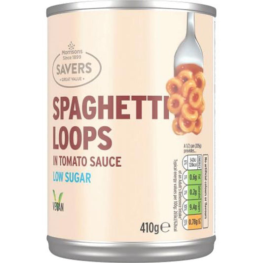Morrisons Savers Spaghetti in Tomato Sauce 395g - UK Food & Drink - 5010251424802