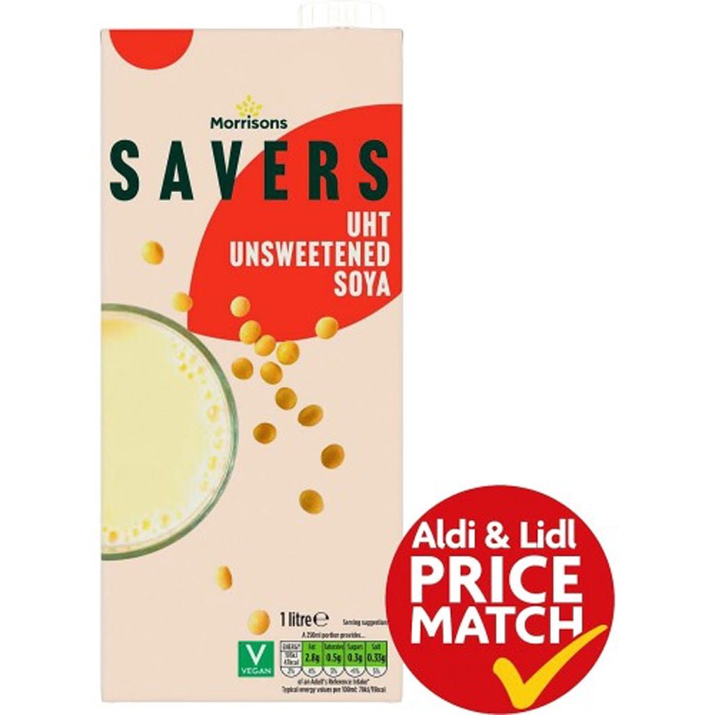 Morrisons Savers UHT Unsweetened Soya Drink 1l - UK Food & Drink - 5010251425540