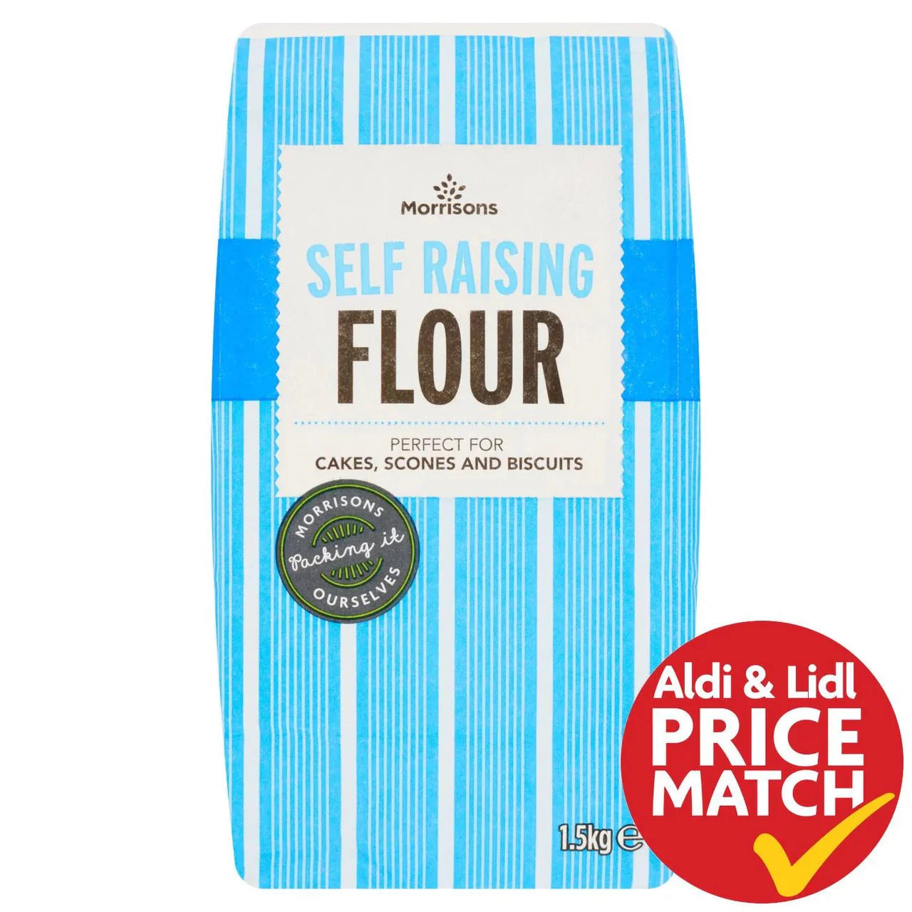 Morrisons Self Raising Flour 1.5kg - UK Food & Drink - 5010251694625