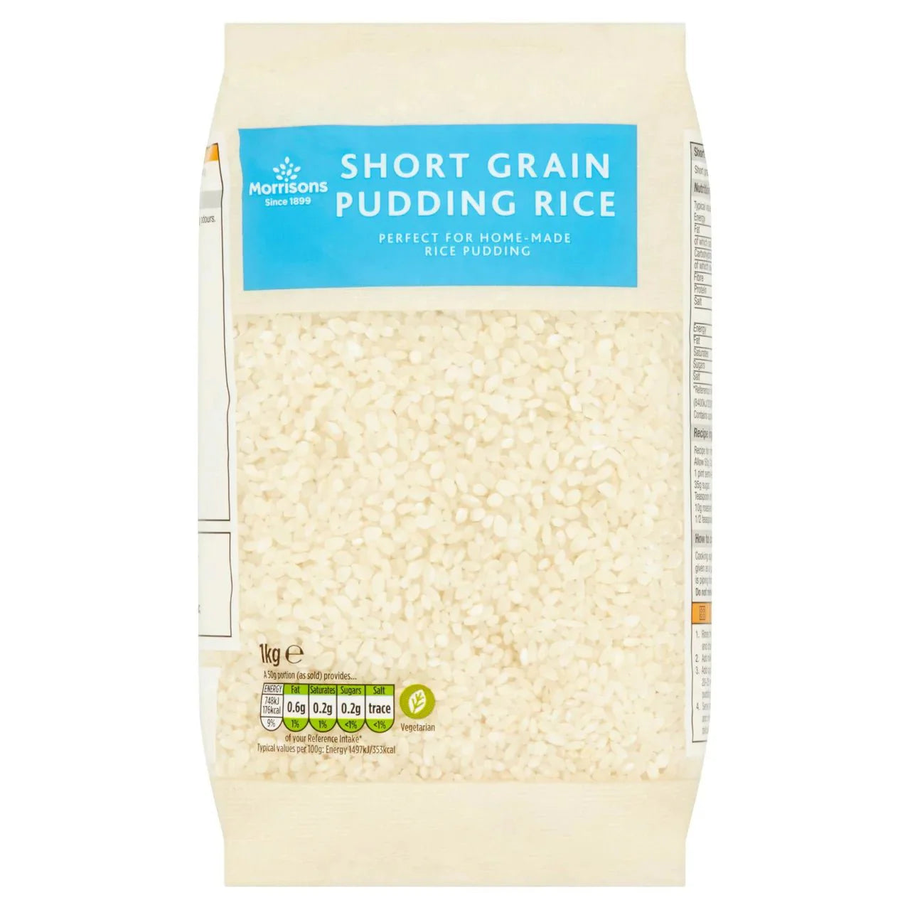 Morrisons Short Grain Rice Pudding 1kg - UK Food & Drink - 5010251554004