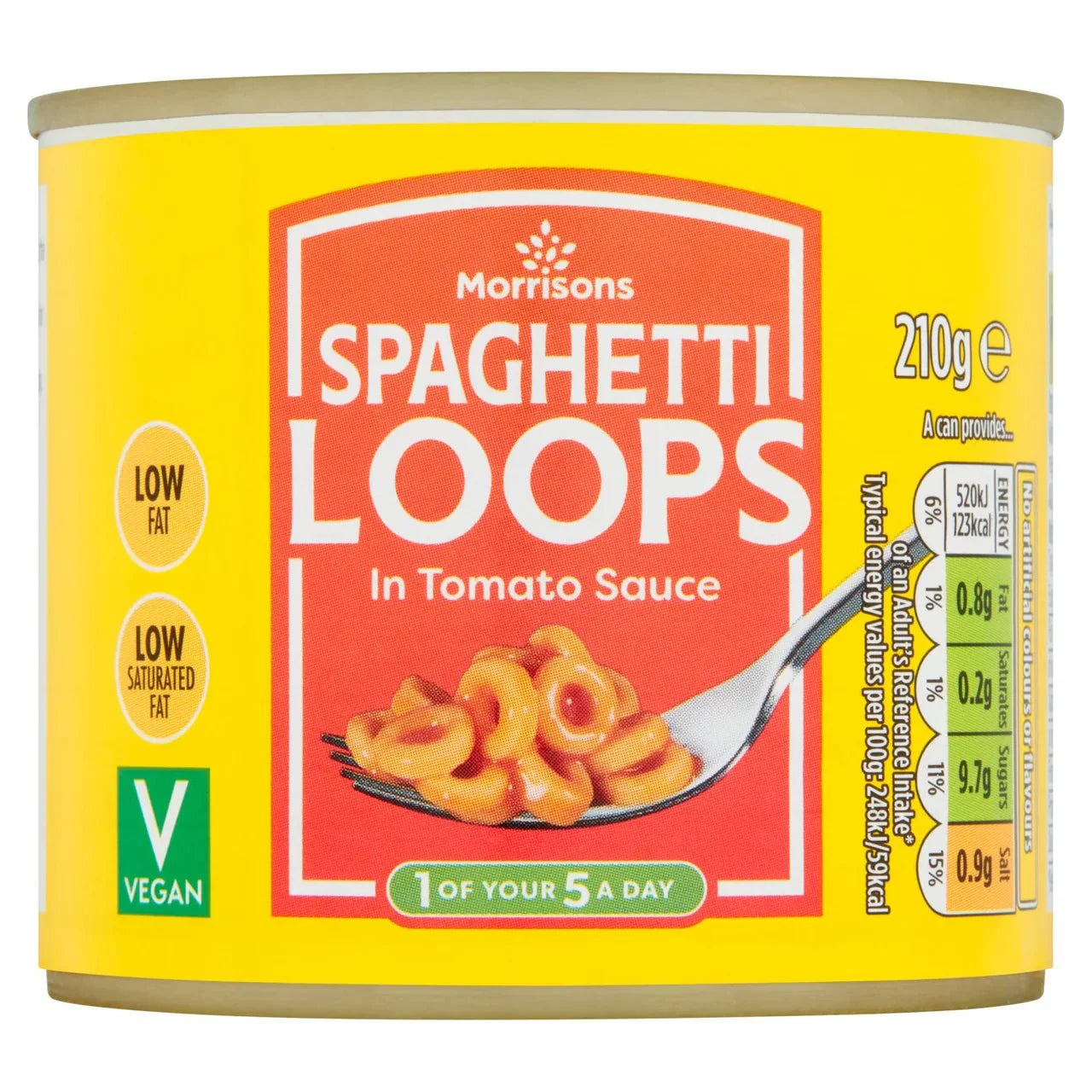 Morrisons Spaghetti Hoops 210g - UK Food & Drink - 5010251494331