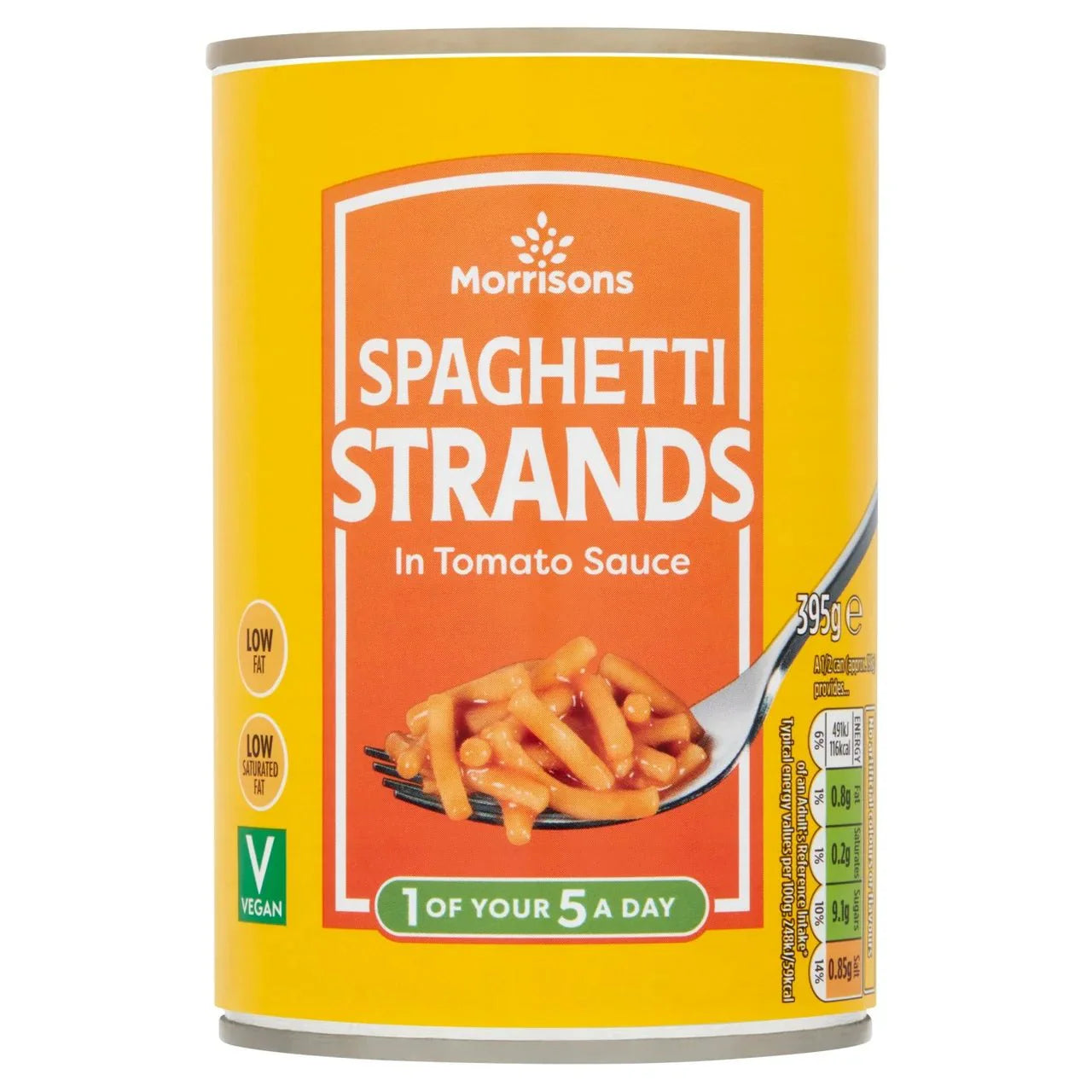 Morrisons Spaghetti in Tomato Sauce 395g - UK Food & Drink - 5010251494324