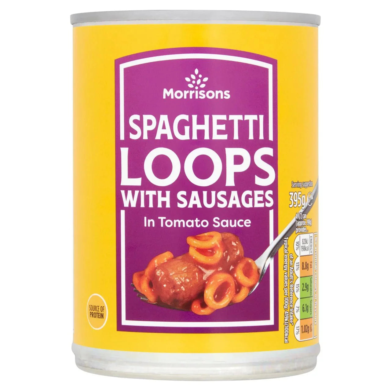 Morrisons Spaghetti Rings & Sausage 395g - UK Food & Drink - 5010251538431