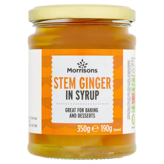 Morrisons Stem Ginger in Syrup 350g - UK Food & Drink - 5010251552512