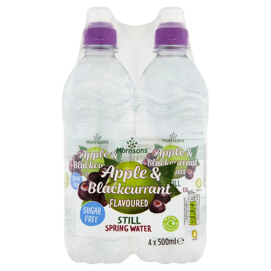 Morrisons Still Spring Water Apple And Blackcurrant 4x500ml - UK Food & Drink - 5010251588795