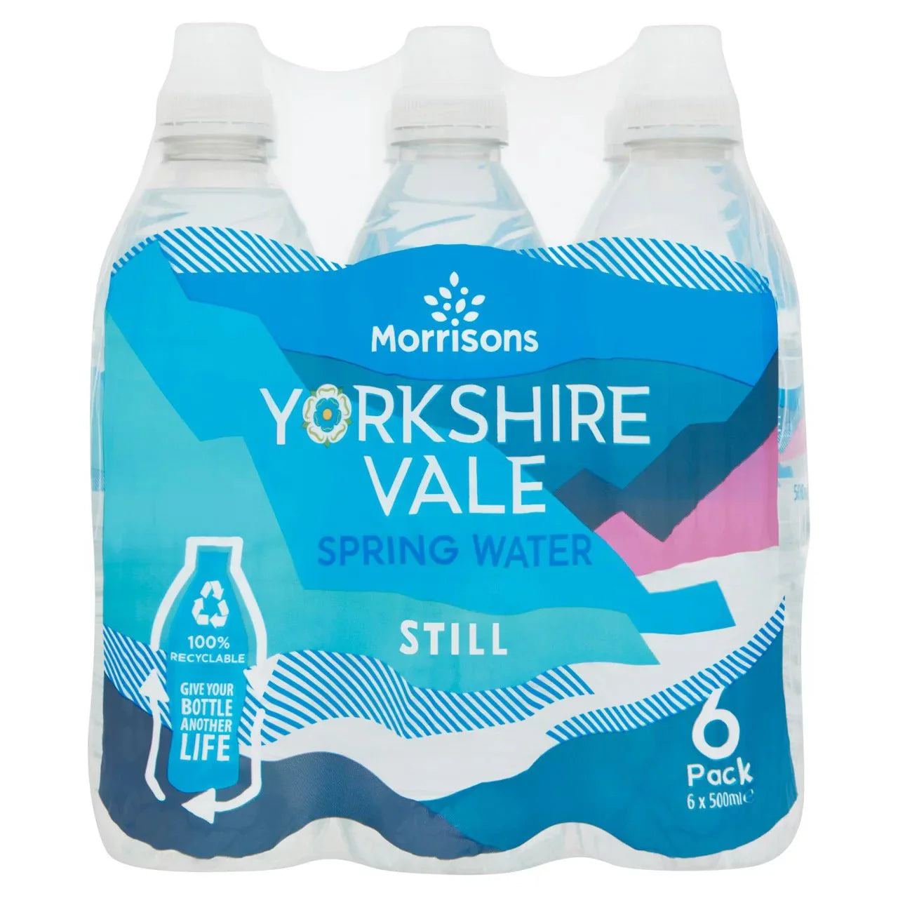 Morrisons Still Yorkshire Vale Spring Water 6 X 500ml (Sports Cap) - UK Food & Drink - 5010251491507