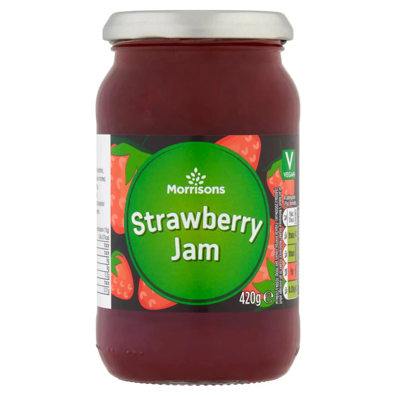 Morrisons Strawberry Jam 420g - UK Food & Drink - 5010525213453