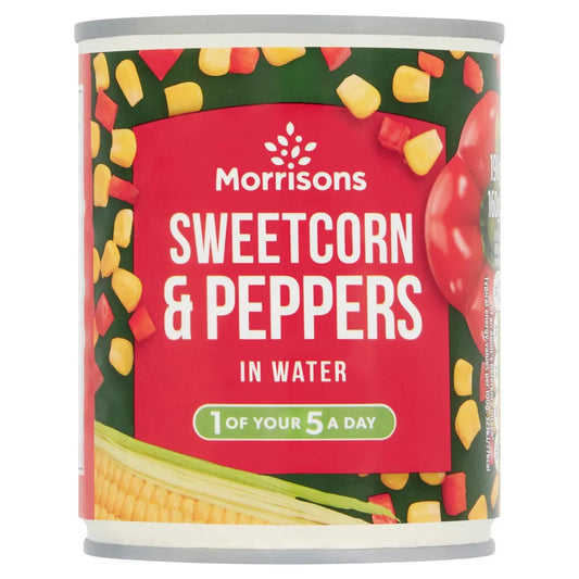 Morrisons Sweet Corn & Peppers In Water 198g - UK Food & Drink - 5010251834496