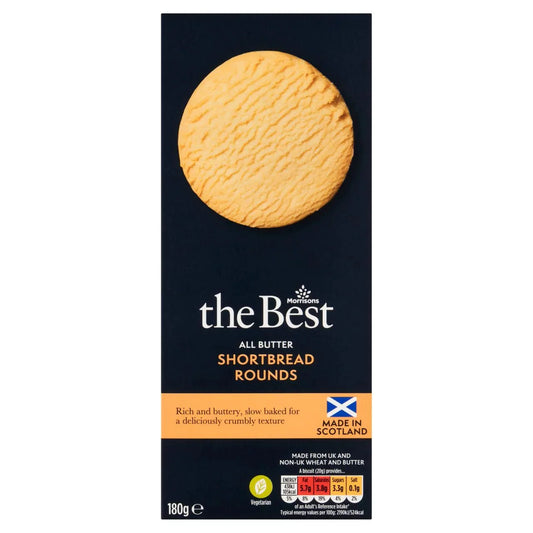 Morrisons The Best All Butter Shortbread Rounds 180g - UK Food & Drink - 5010525263212