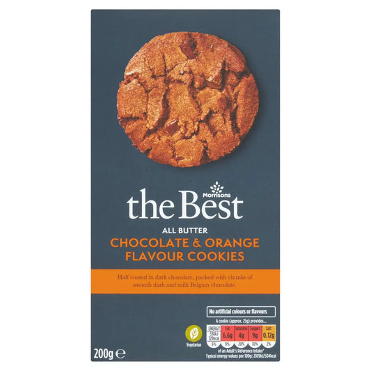 Morrisons The Best Chocolate Orange Cookies 200g - UK Food & Drink - 5010251755715