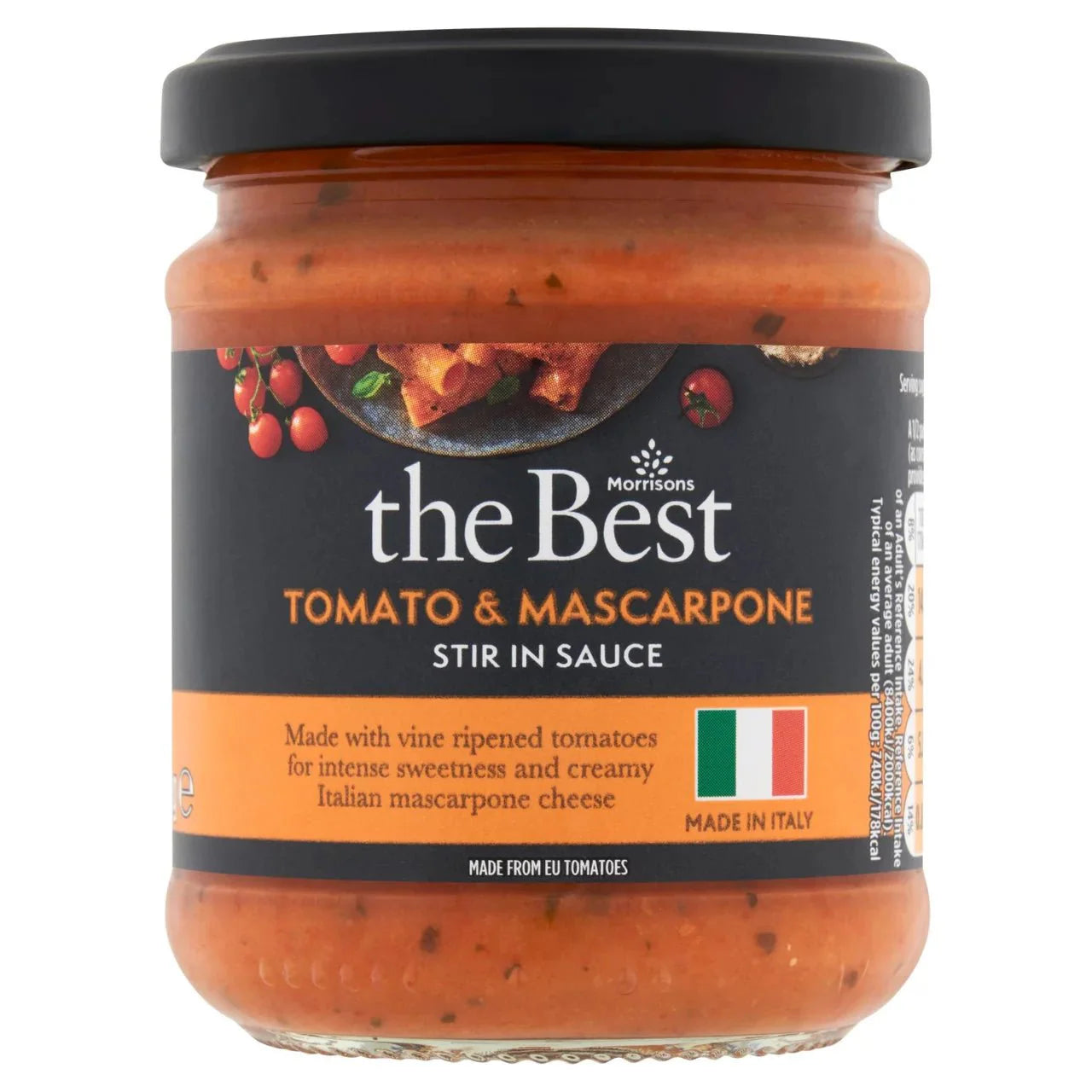 Morrisons The Best Tomato & Mascarpone Stir Through Pasta Sauce 190g - UK Food & Drink - 5010525135465