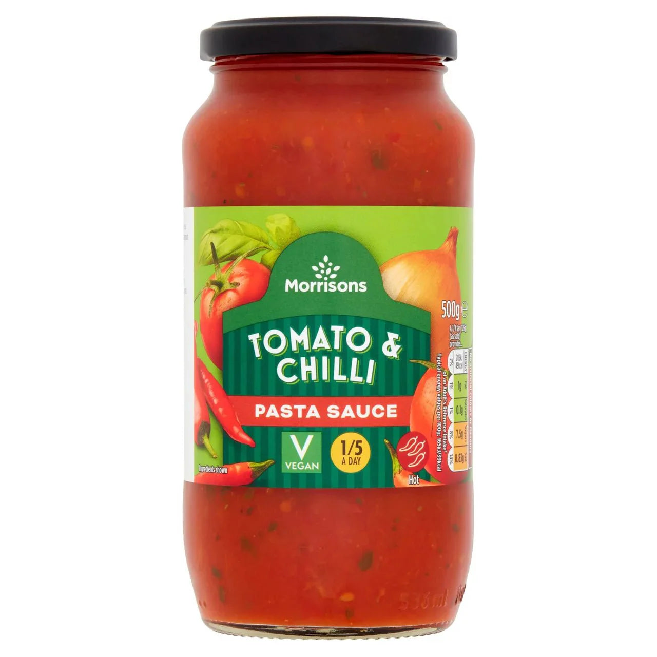 Morrisons Tomato & Chilli Pasta Sauce 500g - UK Food & Drink - 5010251460329