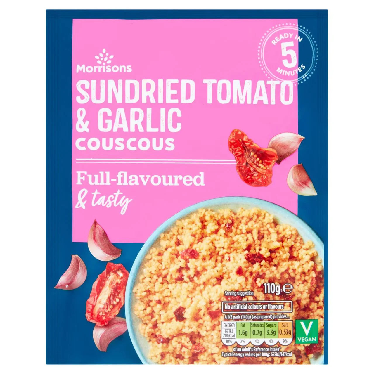 Morrisons Tomato & Garlic Cous Cous 110g - UK Food & Drink - 5010251844877