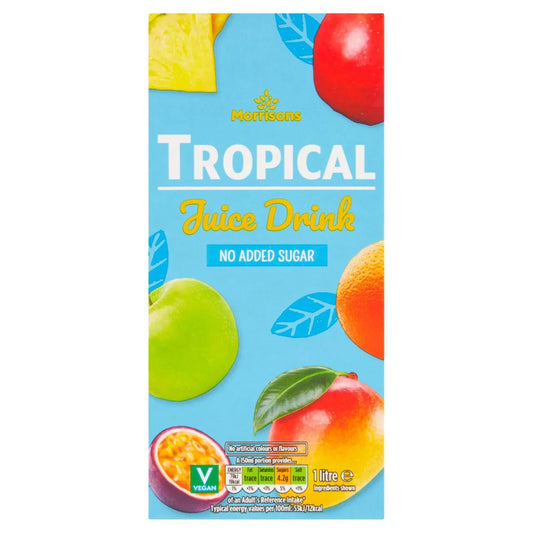 Morrisons Tropical Juice No Added Sugar 1l - UK Food & Drink - 5010251886204