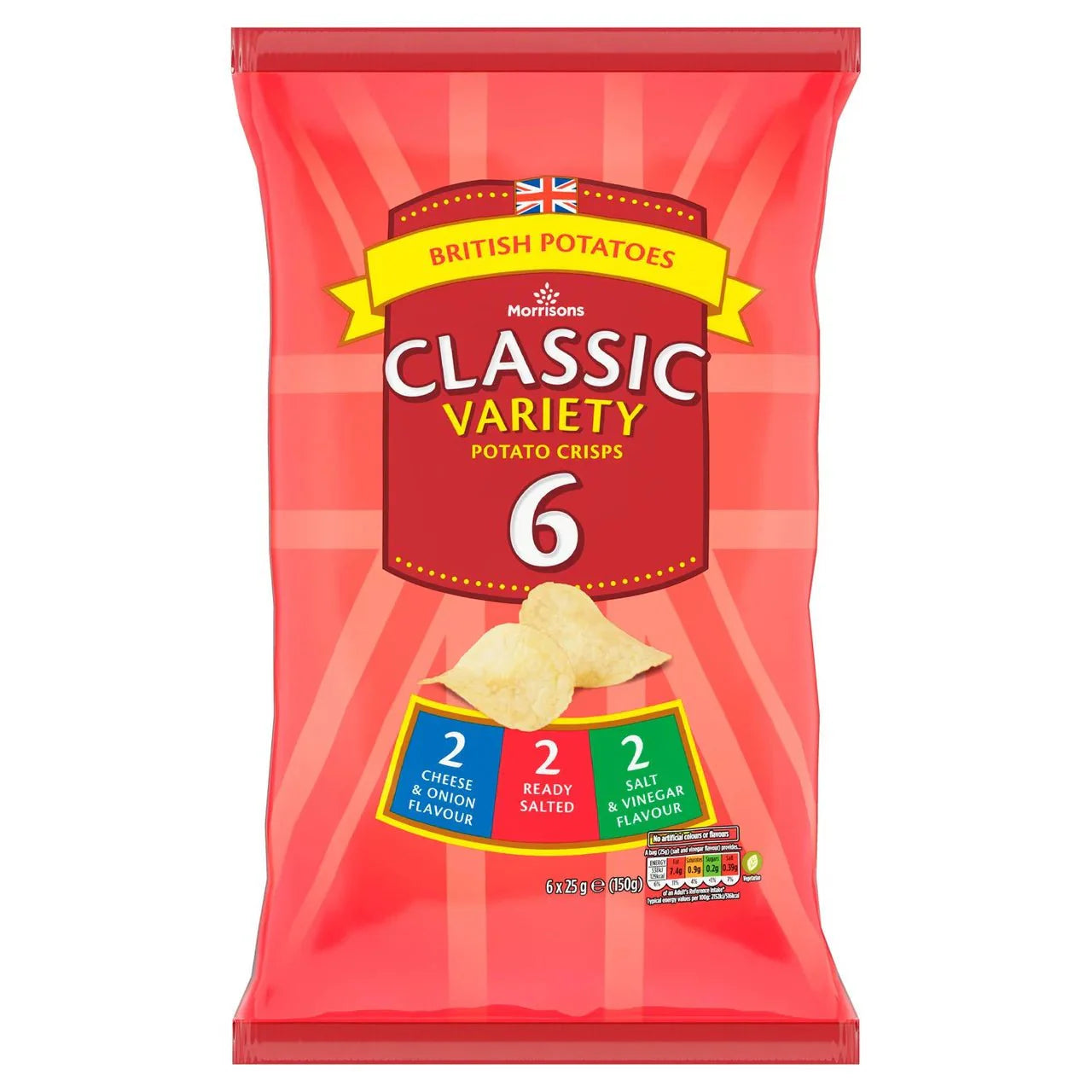 Morrisons Variety Crisps 6 X 25g - UK Food & Drink - 5010251903345