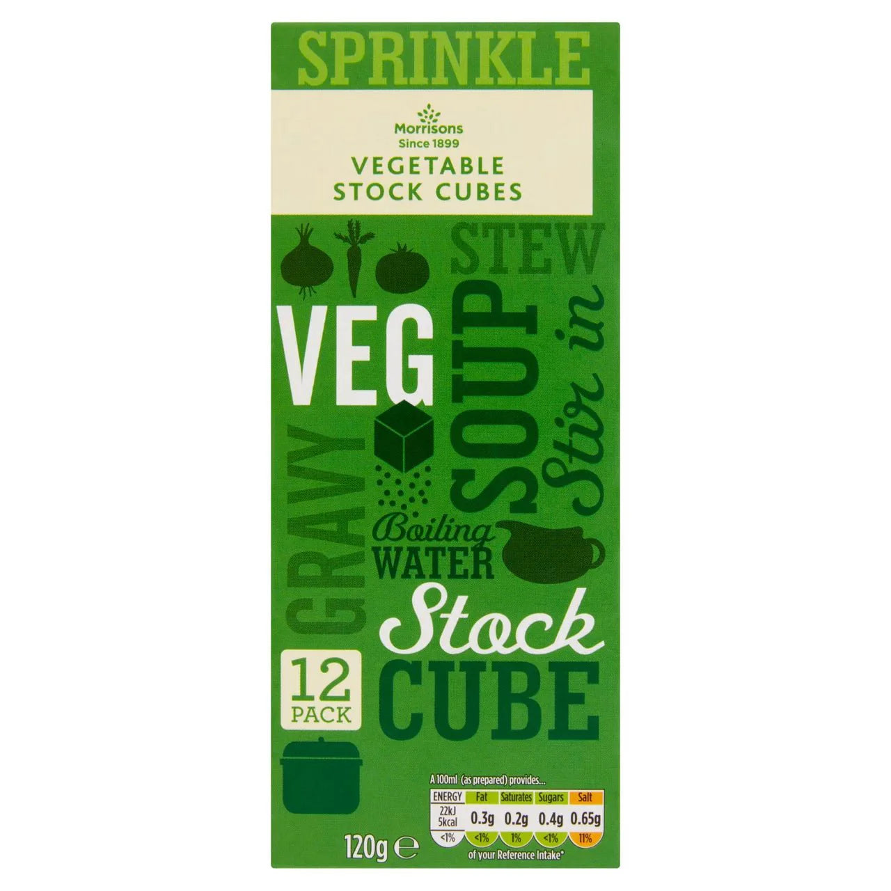 Morrisons Vegetable Stock Cubes 120g - UK Food & Drink - 5010251556244