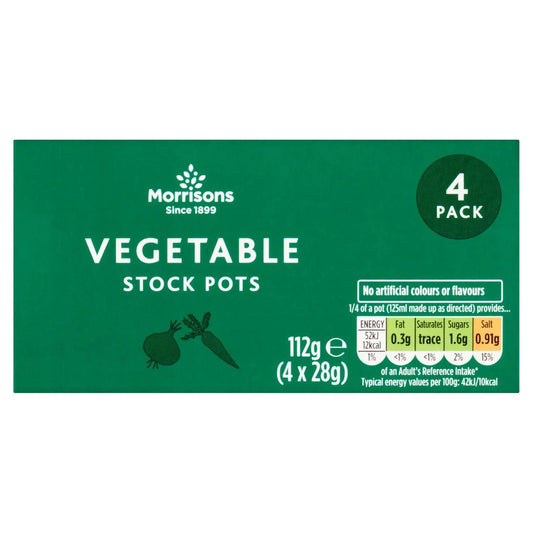 Morrisons Vegetable Stock Pots 4 X 28g - UK Food & Drink - 5010251919902