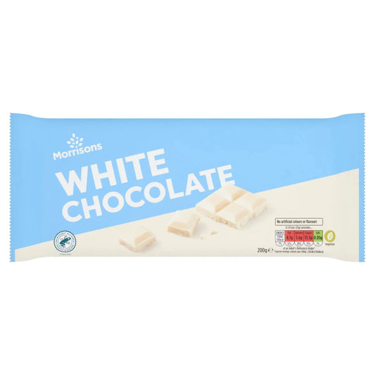 Morrisons White Chocolate 200g - UK Food & Drink - 5010525222226