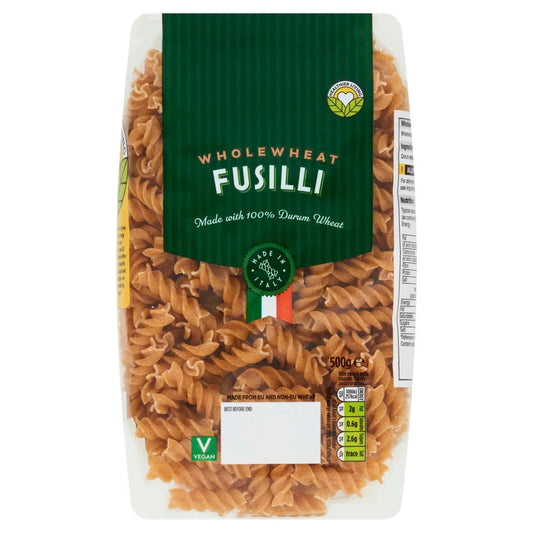 Morrisons Wholewheat Fusilli 500g - UK Food & Drink - 5010251460787