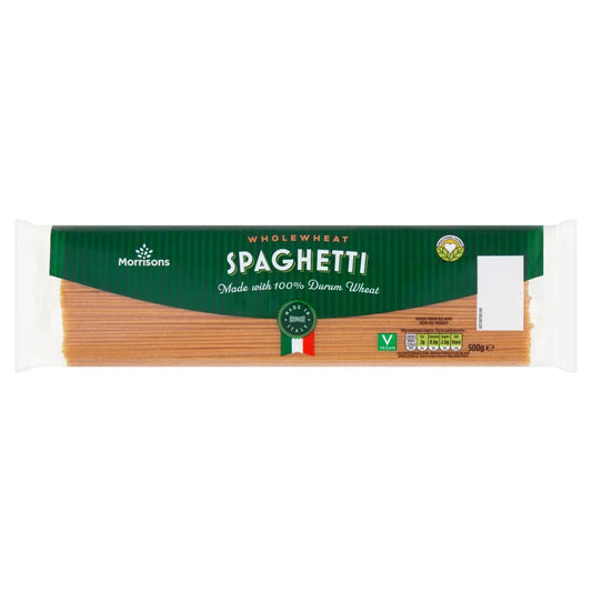 Morrisons Wholewheat Spaghetti 500g - UK Food & Drink - 5010251624066