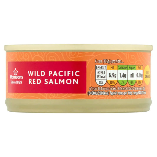 Morrisons Wild Pacific Red Salmon 105g - UK Food & Drink - 5010251526063