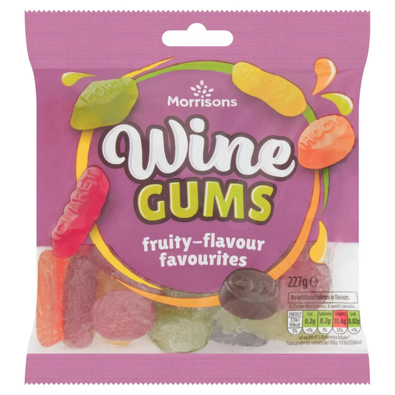 Morrisons Wine Gums 227g - UK Food & Drink - 5010251596295