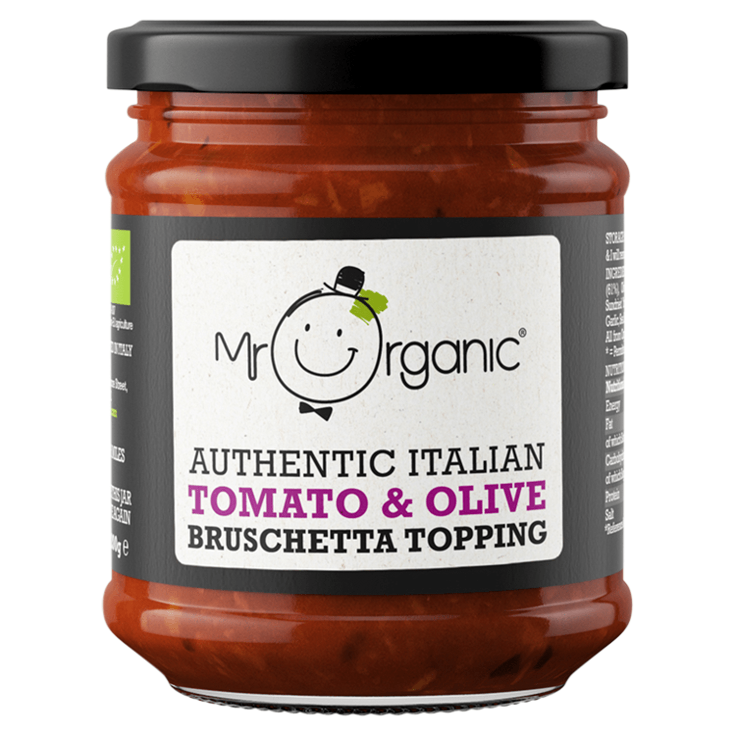 Mr Organic Authentic Italian Tomato & Olive Bruschetta Topping 200g - UK Food & Drink - 5060178073492
