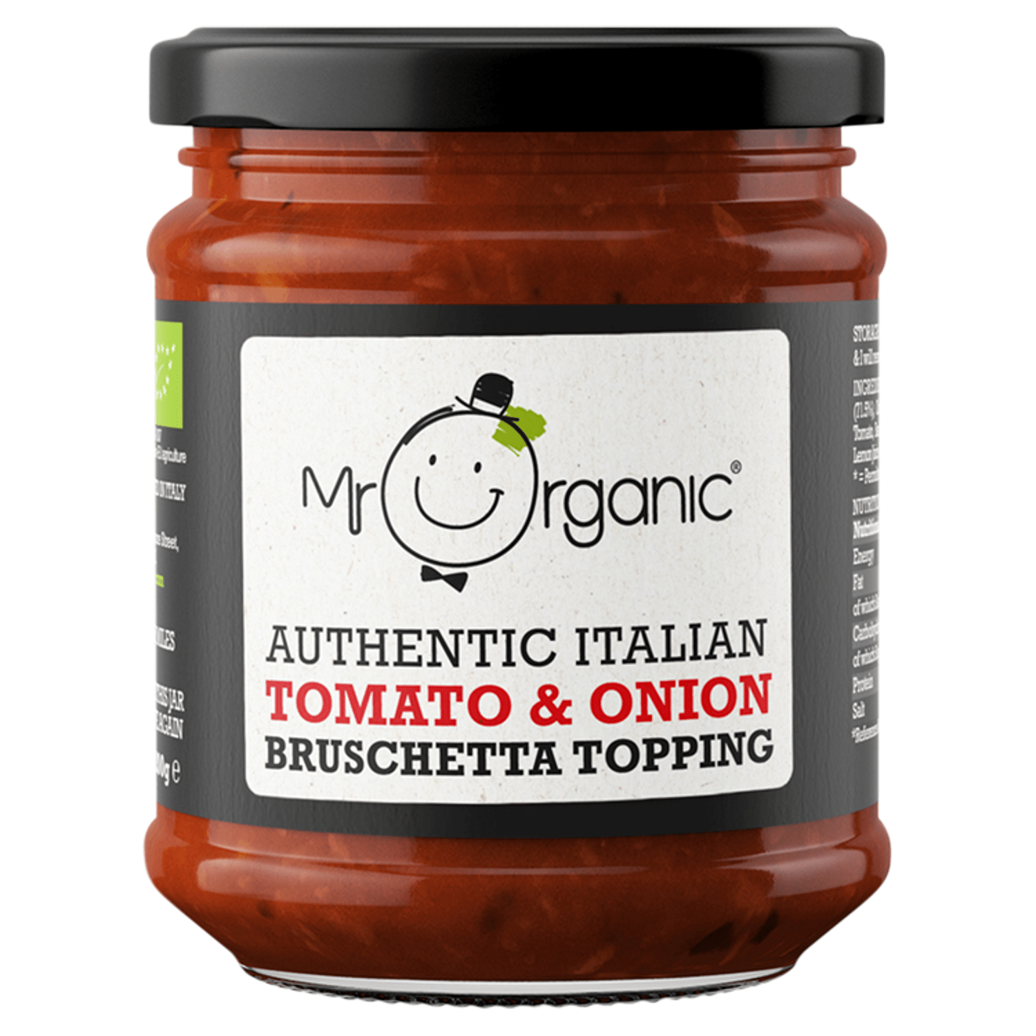 Mr Organic Authentic Italian Tomato & Onion Bruschetta Topping 200g - UK Food & Drink - 5060178073508