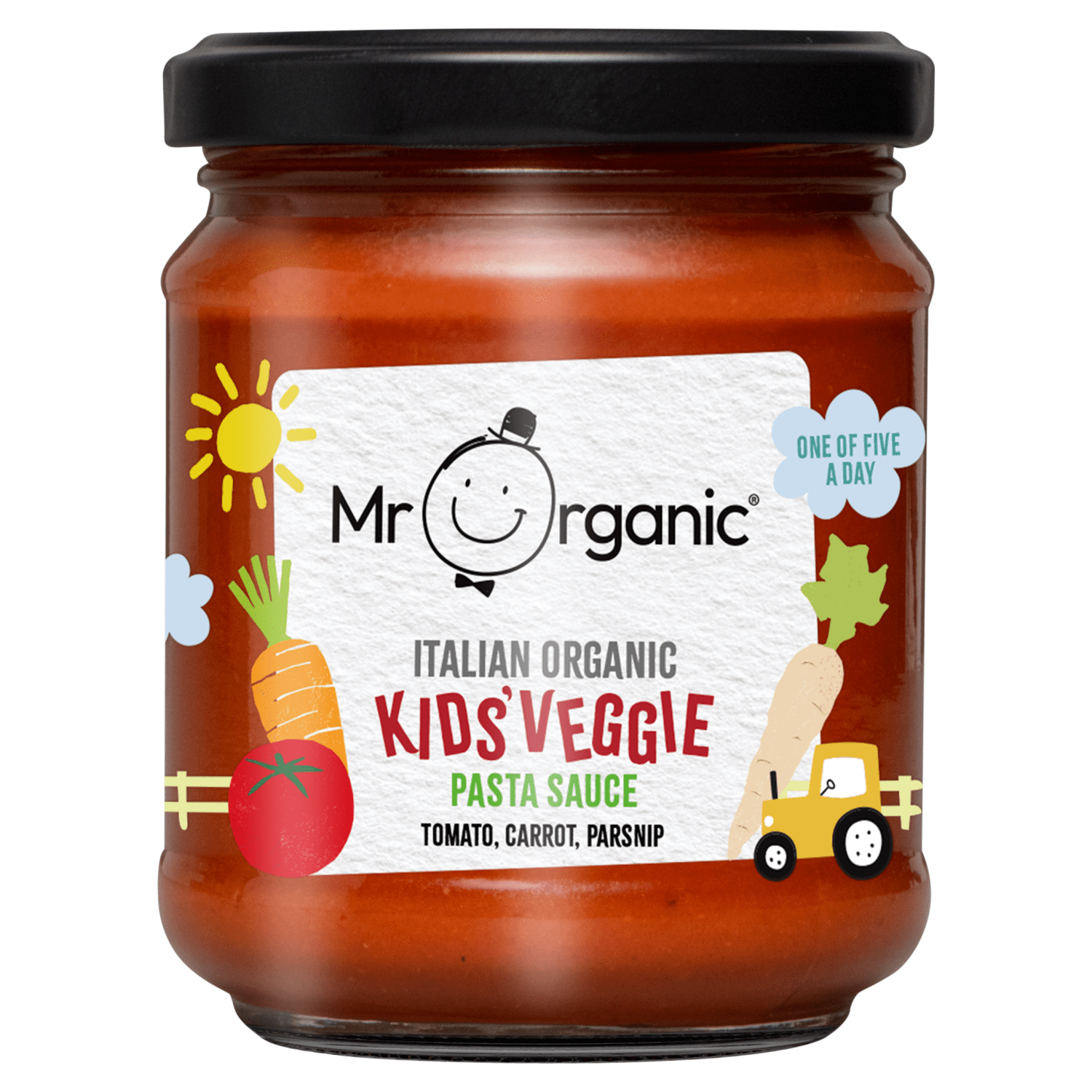 Mr Organic Italian Organic Kids' Veggie Tomato, Carrot, Parsnip Pasta Sauce 200g - UK Food & Drink - 5060178073034